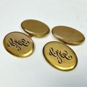 Antique Cufflinks Gold Filled “Pioneer” Monogram CAC
